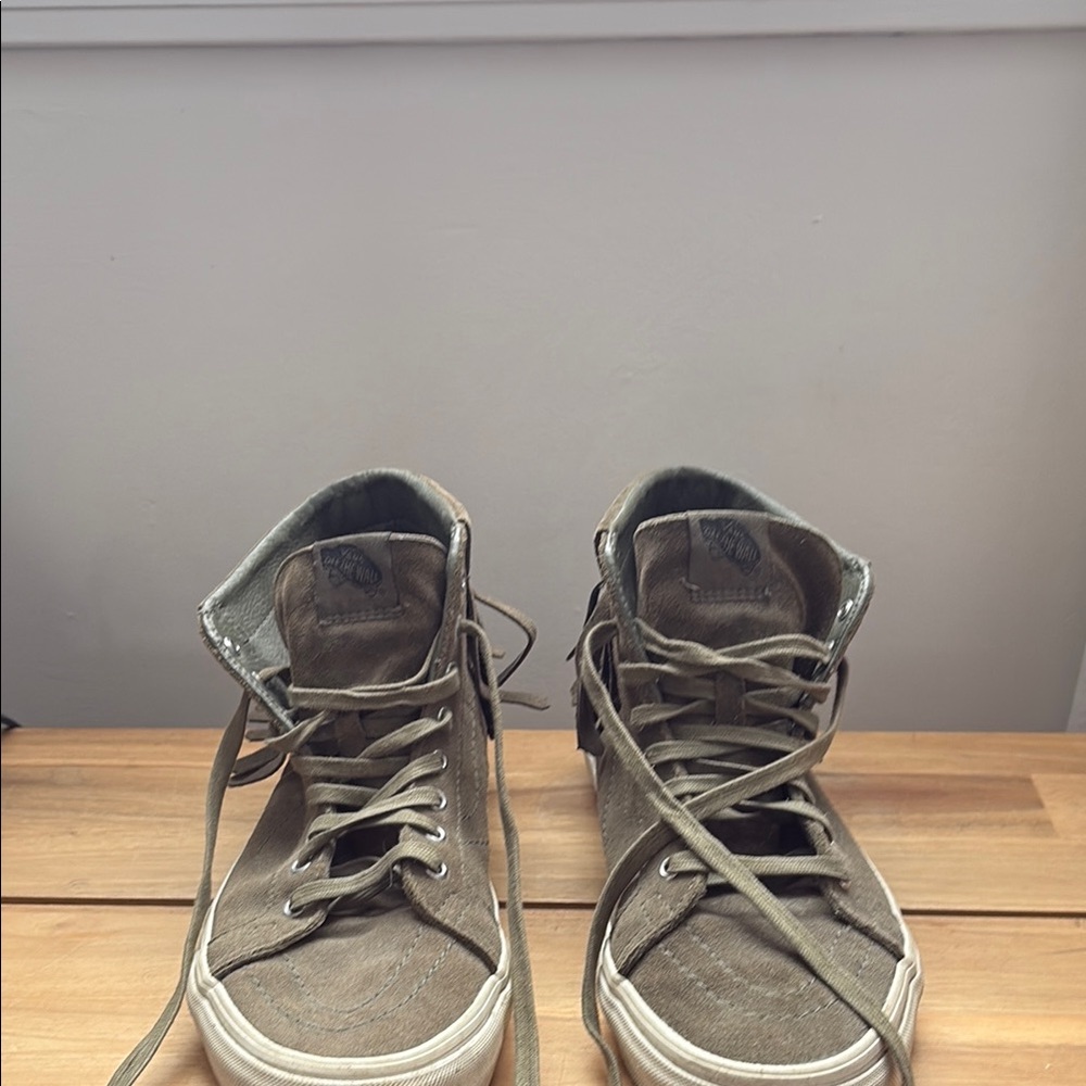 Vans Olive Green High-Top Sneakers